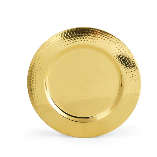SAMA Homes - brass hammered charger plate