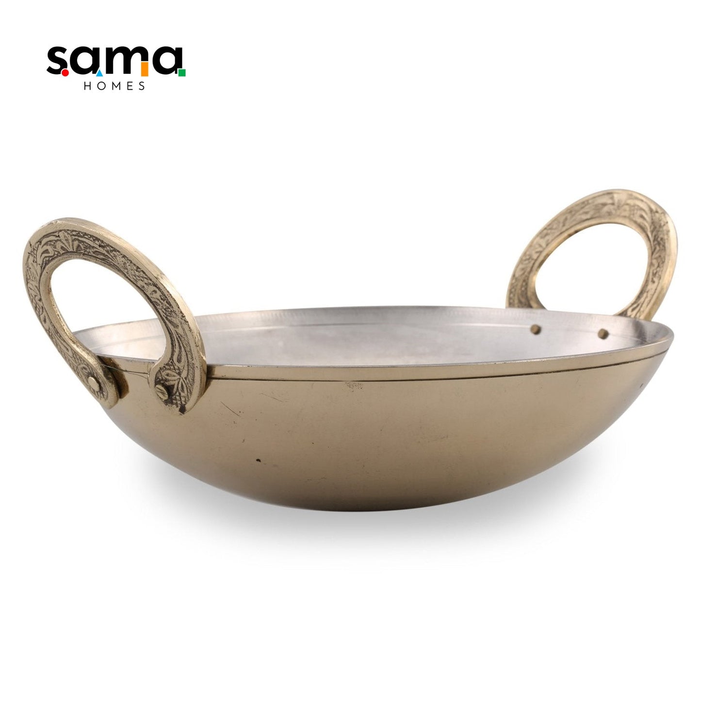 SAMA Homes - brass kadhai with tincoated