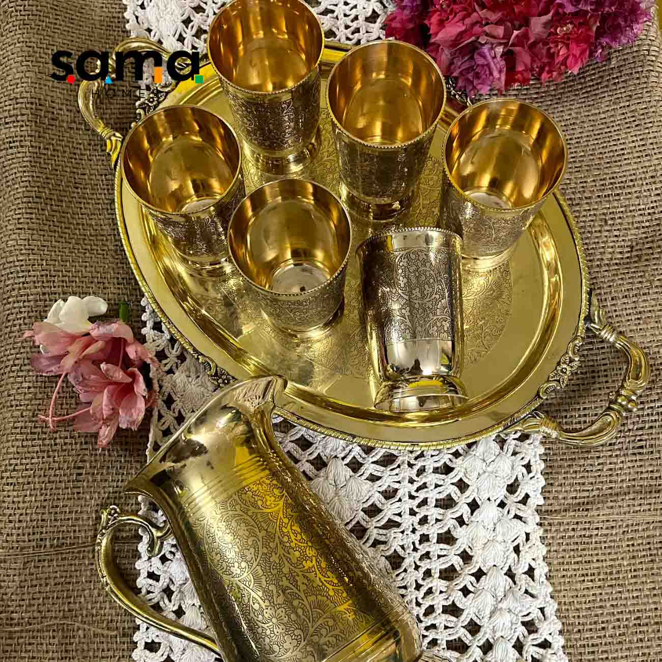 SAMA Homes - brass lemon set