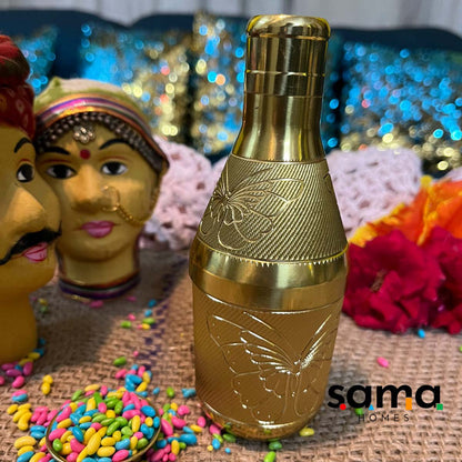 Brass Mukhwas Bottle - Sama Homes