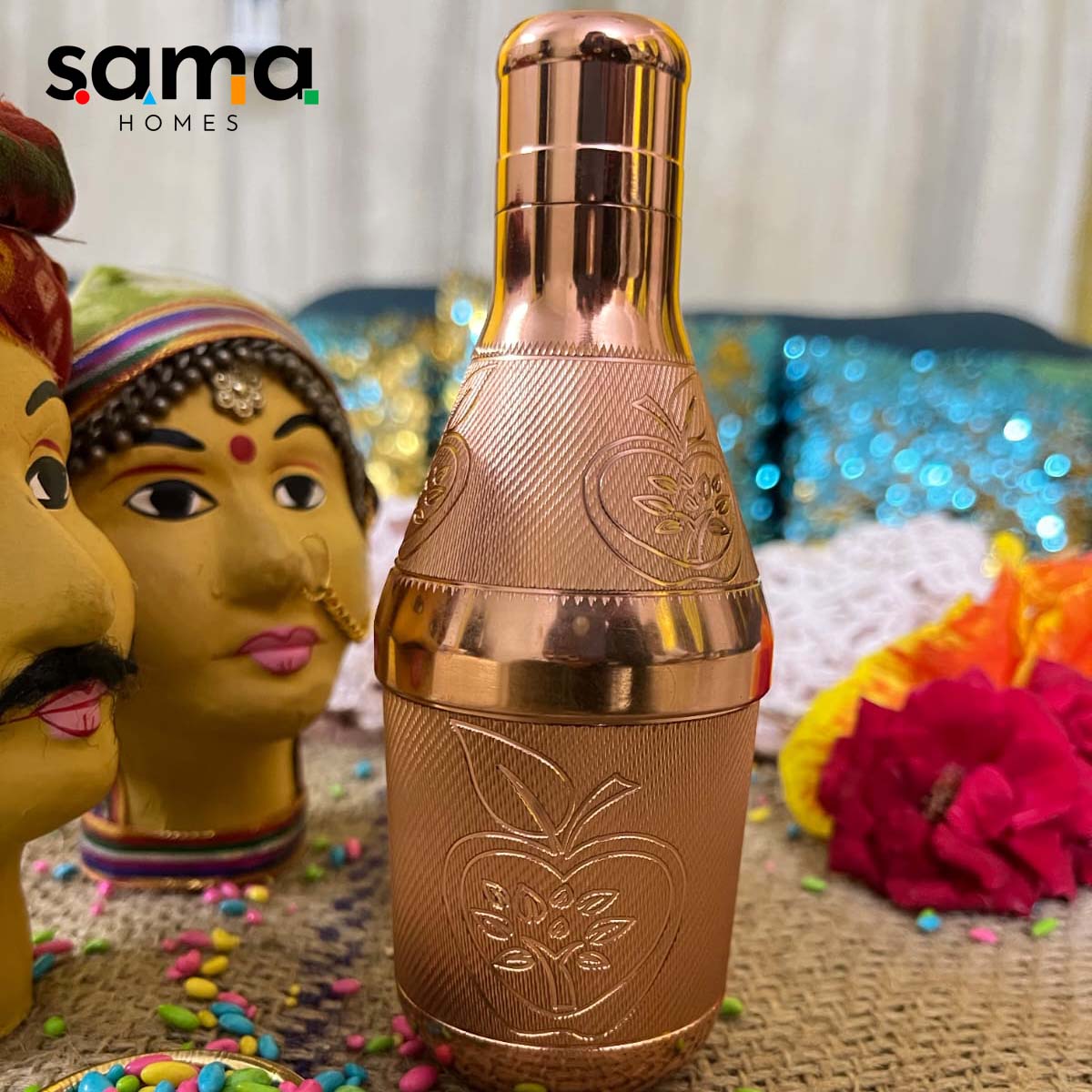 Brass Mukhwas Bottle - Sama Homes - Image 9