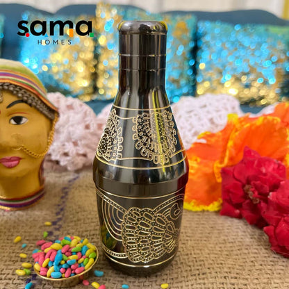 Brass Mukhwas Bottle - Sama Homes