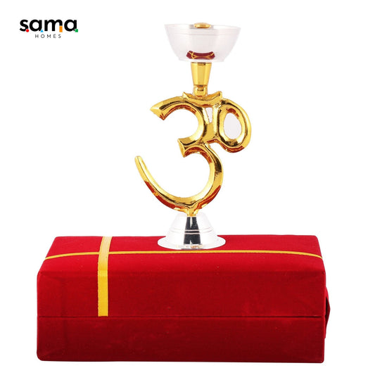 SAMA Homes - brass om oil lamp deepak