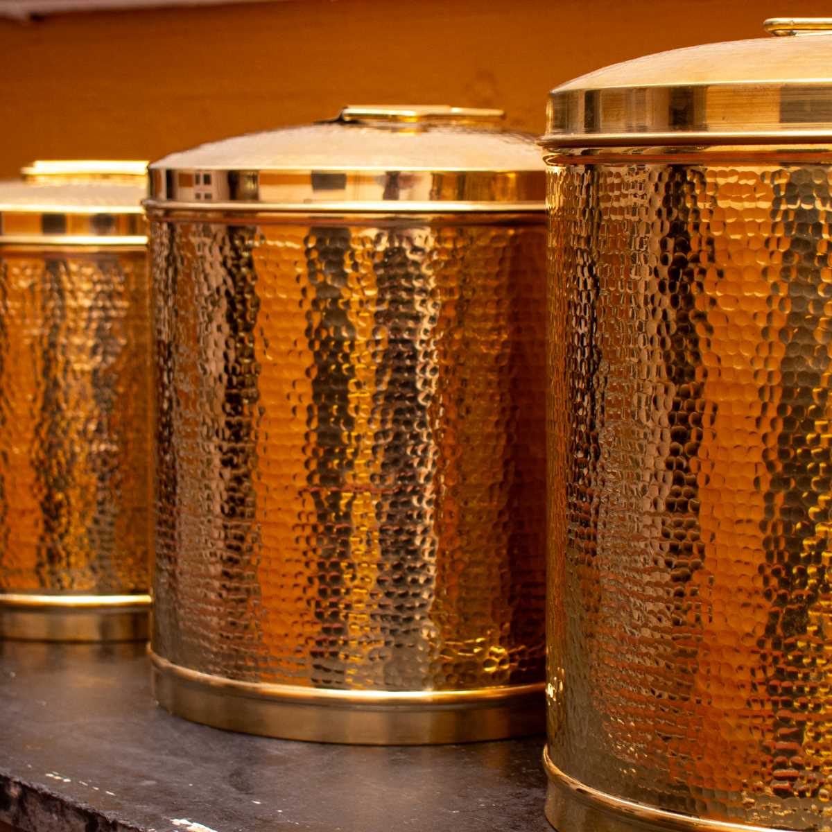 SAMA Homes - brass storage pawali drum