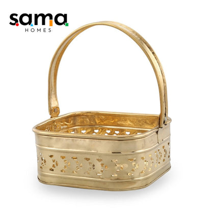 SAMA Homes - brass pooja basket