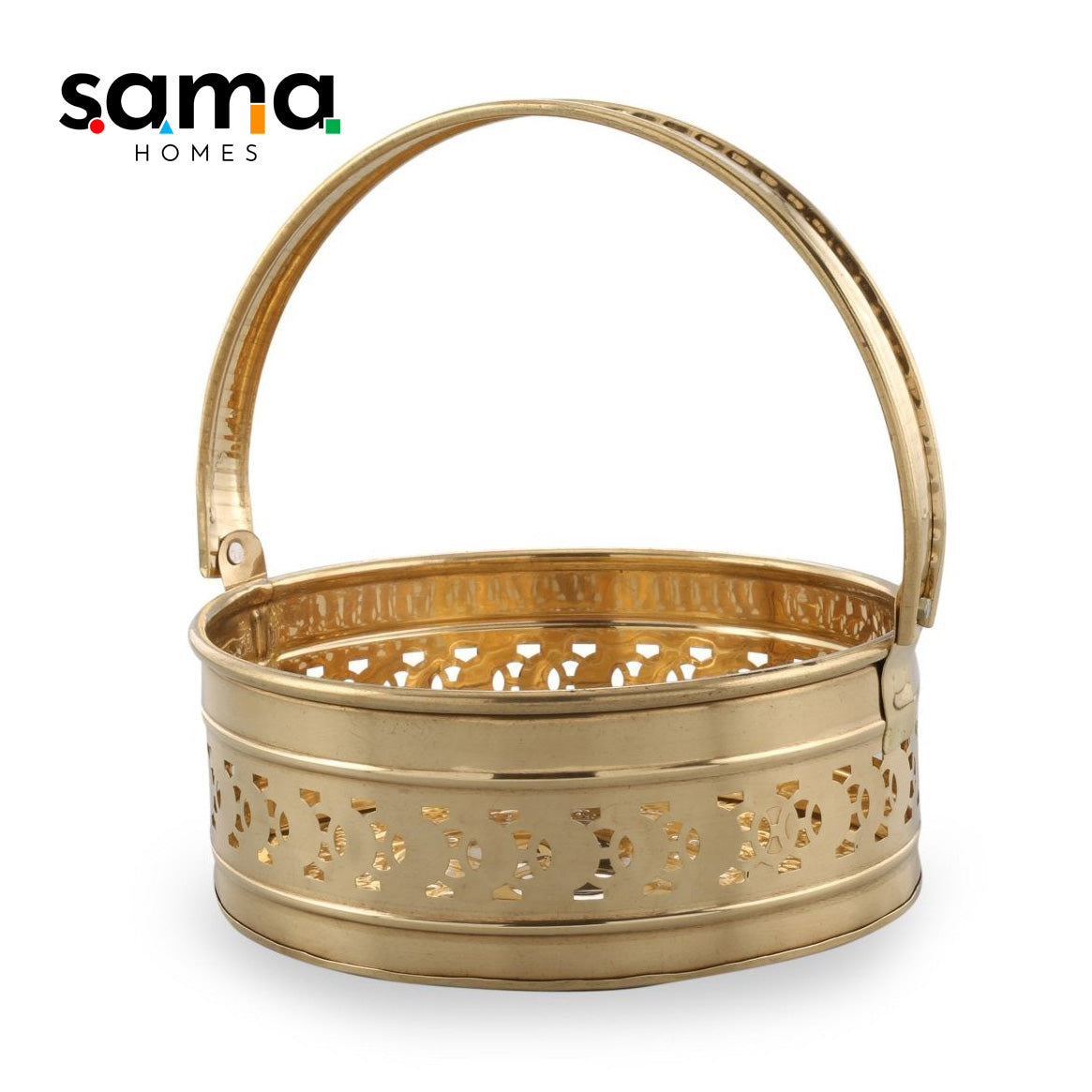 SAMA Homes - brass pooja basket