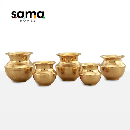 SAMA Homes - brass lota pack of 5 kalash