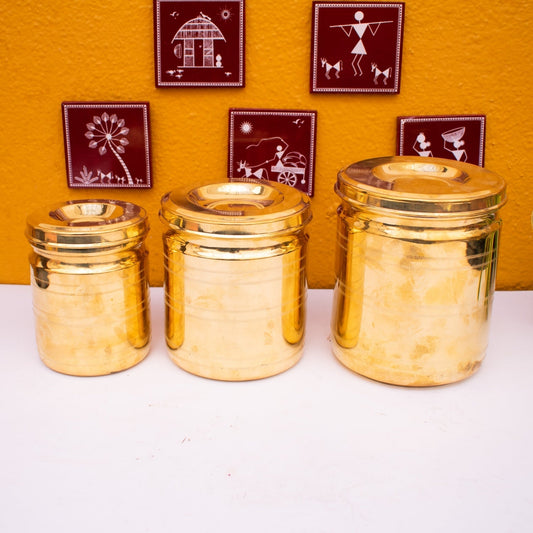 SAMA Homes - combo set brass storage containers