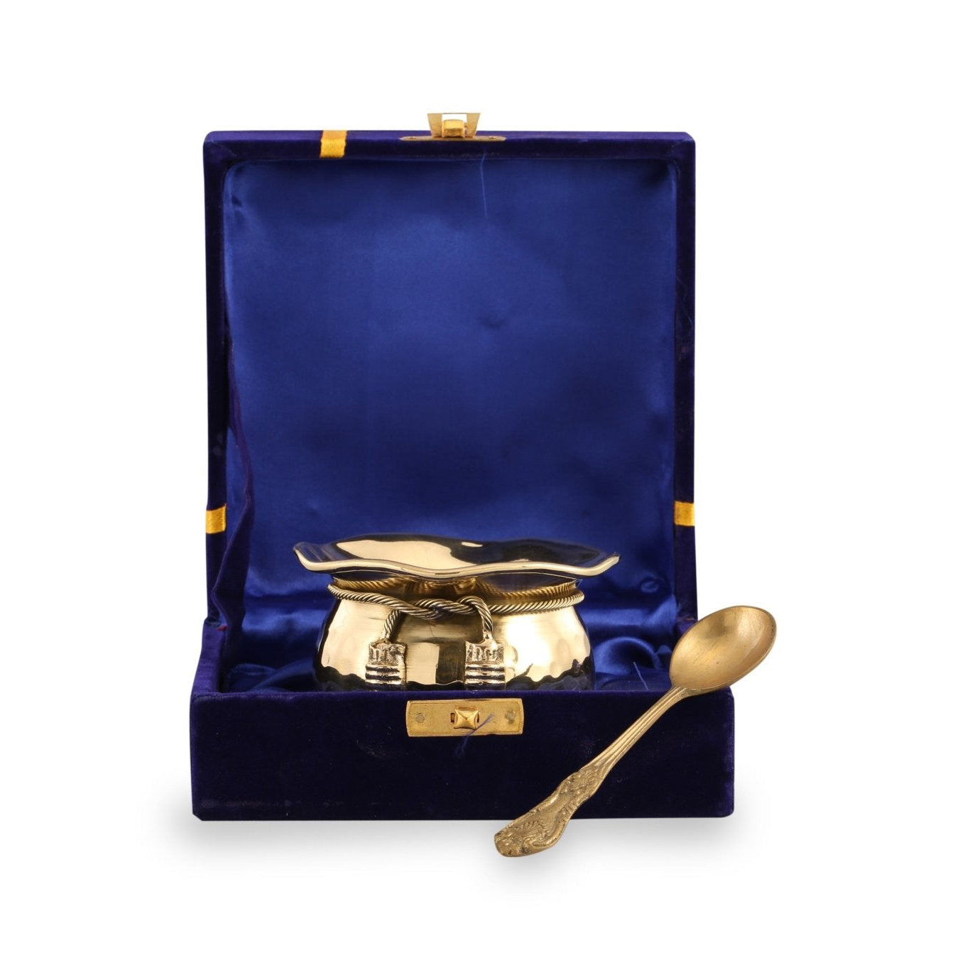 SAMA Homes - brass tie bowl with velvet box