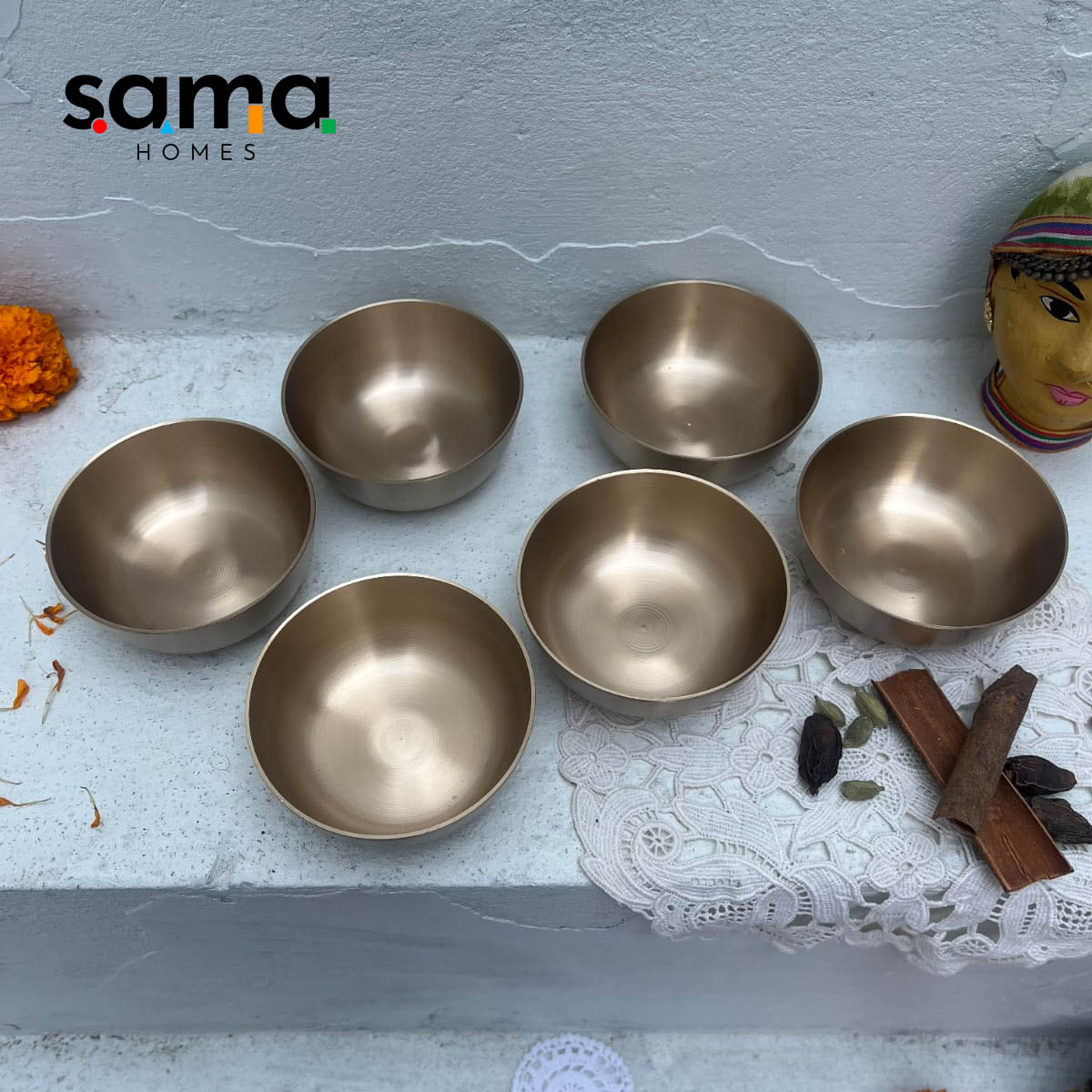 SAMA Homes - bronze kansa bowls or katori
