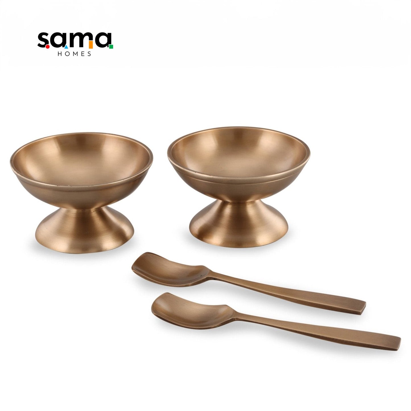 SAMA Homes - bronze kansa ice cream set