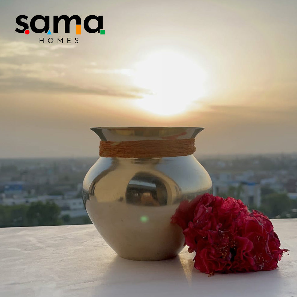 Bronze / Kansa Pooja Pitcher (Kalash / Lota) - Sama Homes