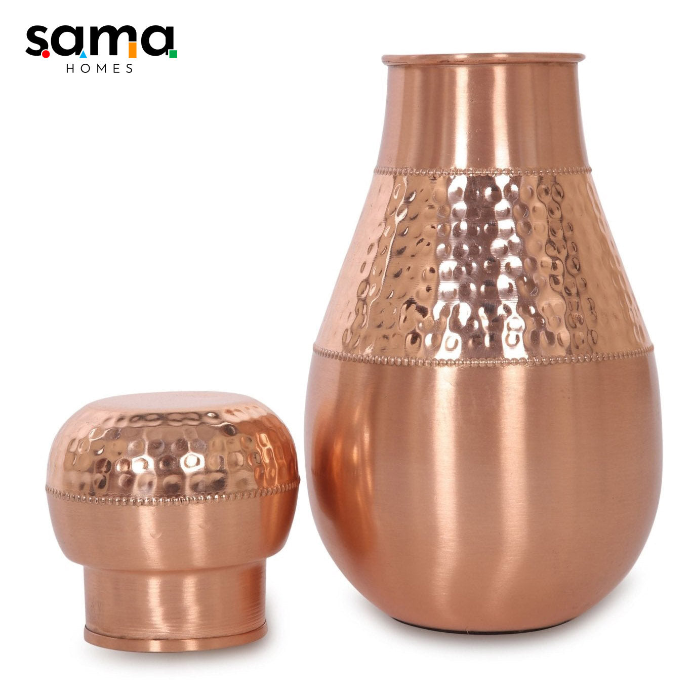 SAMA Homes - copper lotus jar