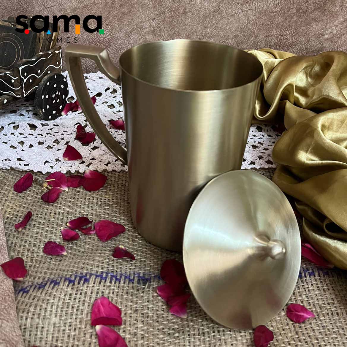 SAMA Homes - kansa bronze jug with matte finish