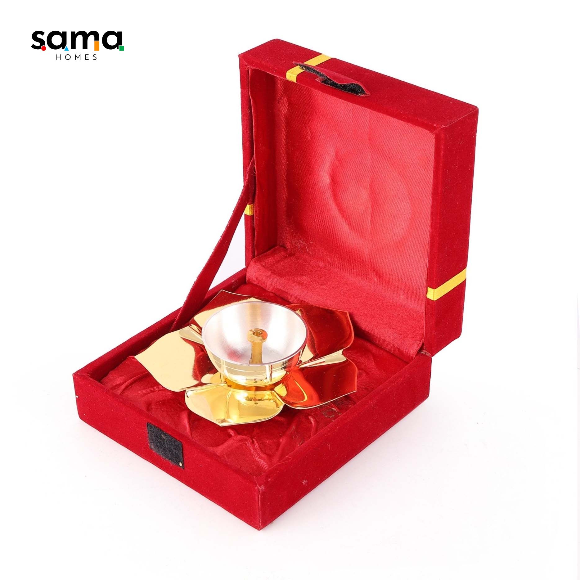 SAMA Homes - lotus deepak with velvet box