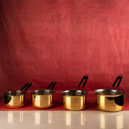 sama homes brass saucepan