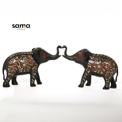 SAMA Homes - set of 2 brass elephant