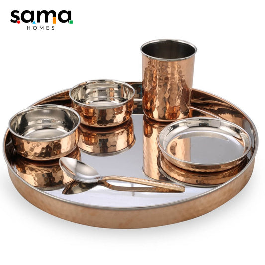 SAMA Homes - steel copper dinner set 1
