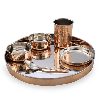 SAMA Homes - steel copper dinner set 1